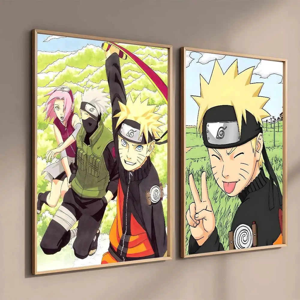 Hot N-Naruto Anime Poster Posters Decorative Paintings Study Bedroom Bar Background Wall Murals Gifts