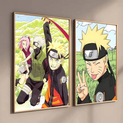 Hot N-Naruto Anime Poster Posters Decorative Paintings Study Bedroom Bar Background Wall Murals Gifts