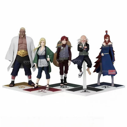 Bandai In Stock Banpresto Anime Naruto Gathering Of Five Shadows Ohnoki Gaara Terumi Mei Original Action Figure Model Toys Gift