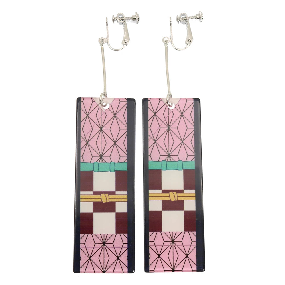 Demon Slayer Tanjiro Hanafuda Earrings