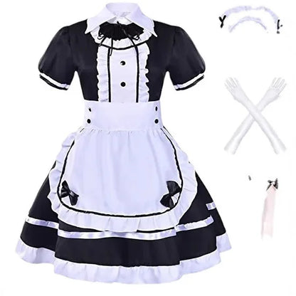 Black White Cat Maid Outfit