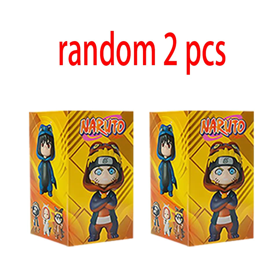 9pcs Naruto surprise box cartoon decoration model Sasuke Uchiha cherry blossom Cosplay action figure decorations and gifts.