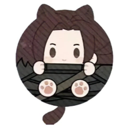 Attack On Titan Vol 2 Cat Ear Squeaky Mochi Anime Plush Pendant Levi Eren Mikasa Hange Erwin Anime Peripheral Bag Ornament Toy
