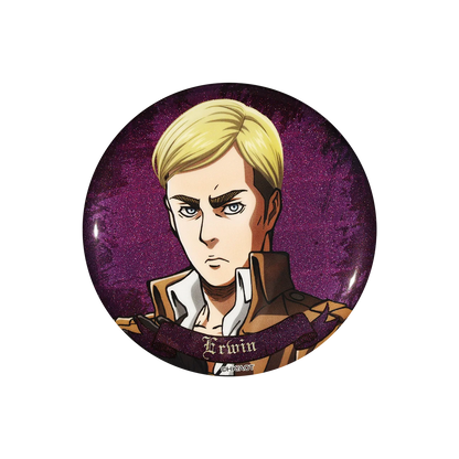 58mm Anime Attack on Titan Eren Jaeger Armin Arlert Erwin Smith Hange Zoe Cosplay COSTUME Badge Pin SPTE Tinplate Brooch﻿ Prop