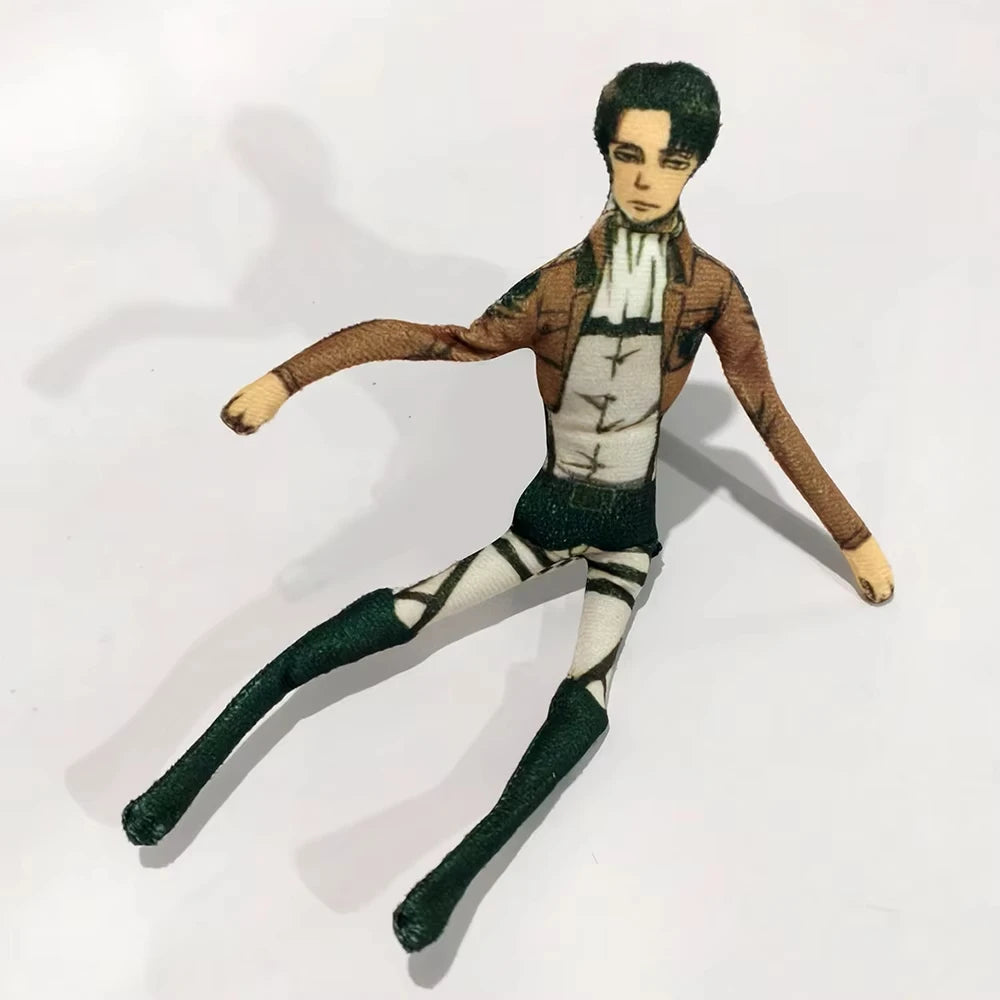 Anime Attack On Titan Poseable Wire Doll Bendable Character Figure Eren Mikasa Armin Ornament Manga Fan Collectible Gift