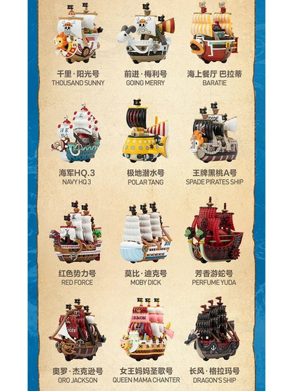 POPMART ONE PIECE THE GRAND LINE SERIES VEHICLES Blind Box Guess Bag Toys Doll Cute Anime Figure Desktop Ornaments Collection
