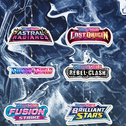 6pcs Anime Cartoon Pocket Monsters Small Card Logo Acrylic Keychain Fashion Peripheral Accessory Pendant Charm Keyring Gifts Toy