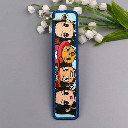 Anime Embroidery Keychain
