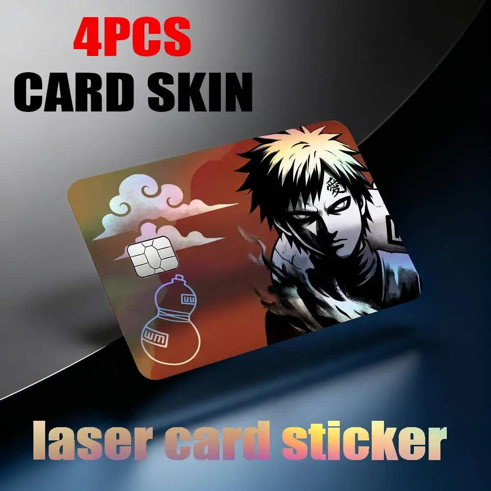 poster Uzumaki Naruto Uchiha Sasuke Sakura Kakashi itachi Laser Reflective Card Skin Sticker For Debit Credit Card