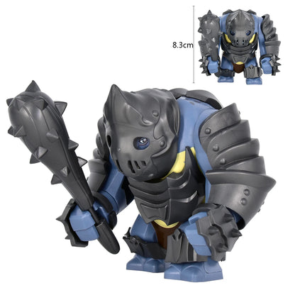 Medieval Army Olog-hai Orc Warrior LOTR a troll in armour Big Figure Building Blocks Figures Bricks Educational Military Toys