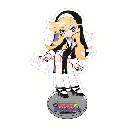 Panty & Stocking 10cm with Garterbelt Acrylic Stand Figures Keychain
