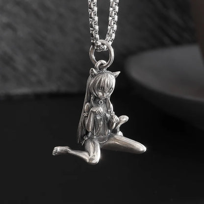 Anime Mecha Girl Pendant Necklace