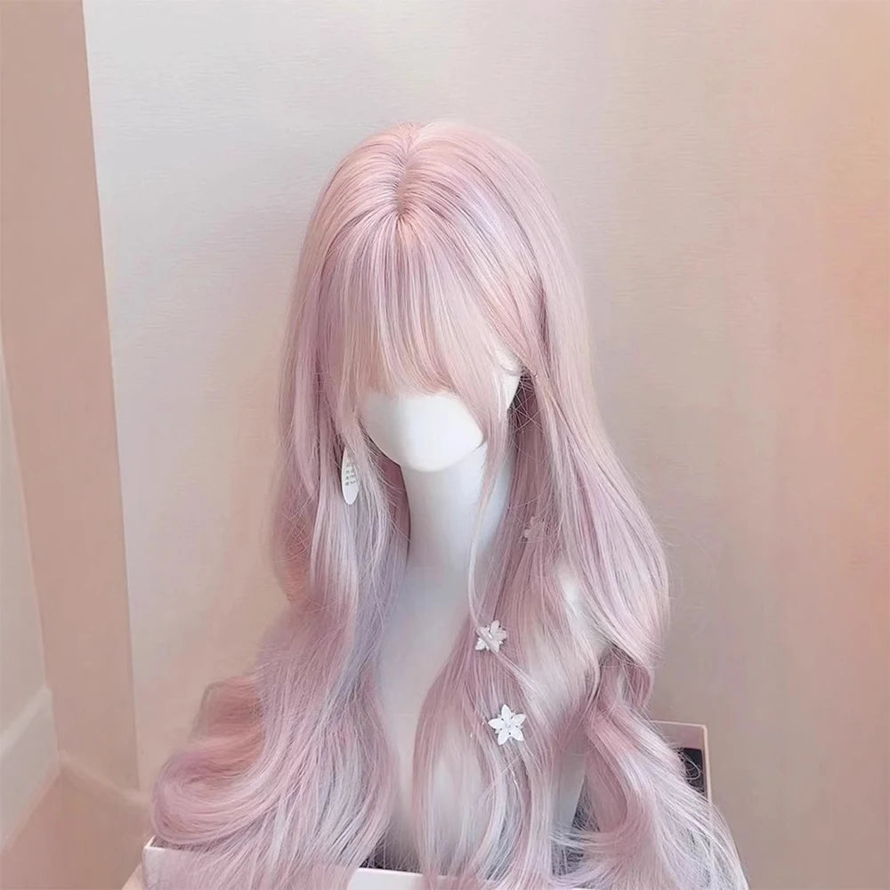 Anime Pink Wavy Wig