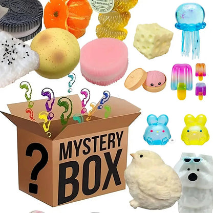 @Hot Blind Box Mystery Kawaii Cat Paw Mochi Squishy, Simulated Food Fidget Toy, Cute Squeeze Foot Toy Antistress Stress-Relief