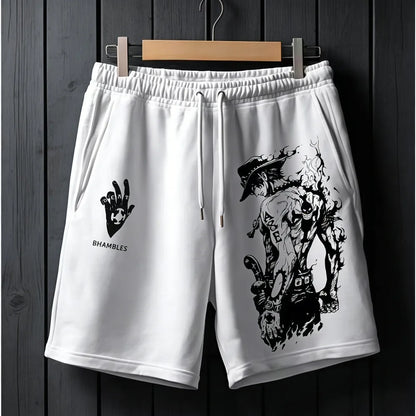 One Piece Men's and Women's Cotton Shorts Roronoa Zoro Anime Sweatpants Summer and Spring Trendy Fashion Versatile Pants