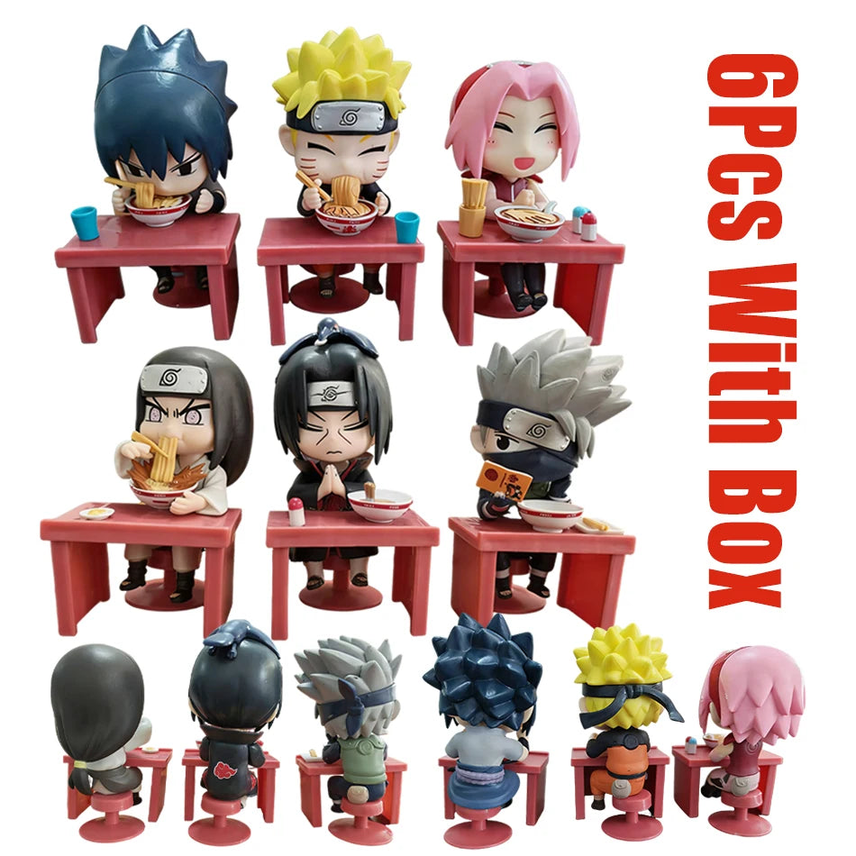 Naruto Shippuden Ramen Theme Series Blind Box - Chibi Mini PVC Anime Figures - Mystery Sasuke Uchiha & Naruto Toy Gifts