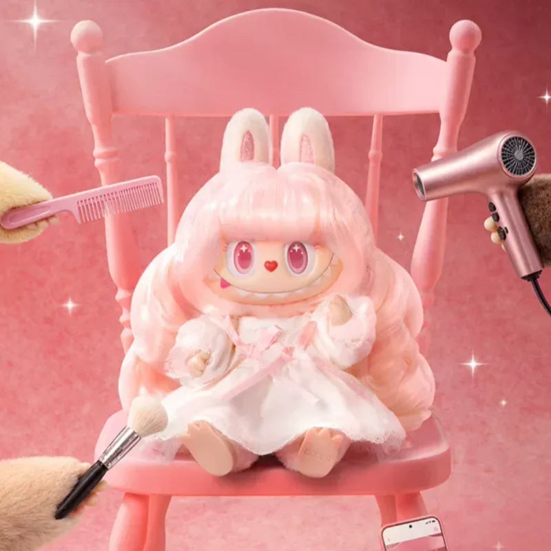 POPMART LABUBU THE MONSTERS HAIR SALON SERIES VINYL PLUSH PENDANT BLIND BOX Mystery Box Doll Cute Anime Figure Ornaments Gift