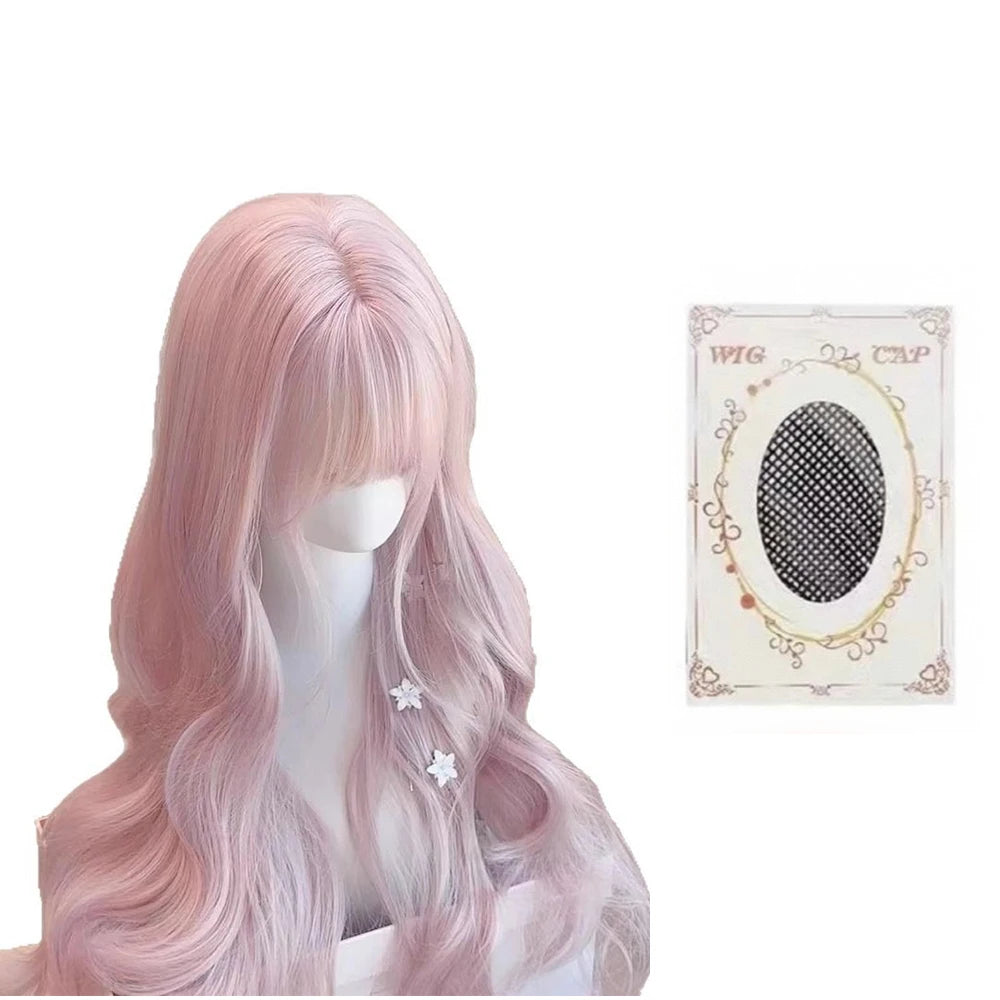 Anime Pink Wavy Wig