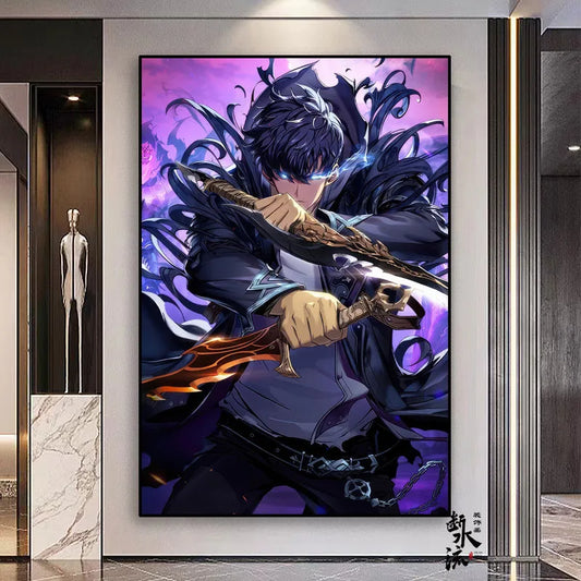 Solo Leveling Frameless Canvas Painting