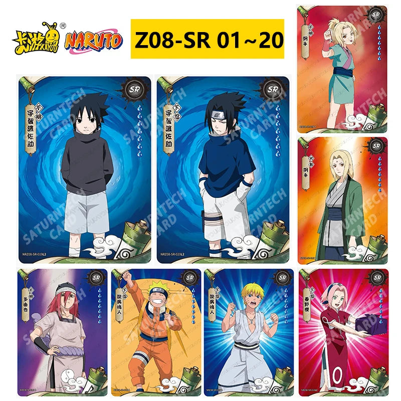 Kayou Naruto Card Set AR CR MR UR PTR SSR SR R T2W9 T4W8 Full Series Uzumaki Sasuke Hinata Uchiha Anime Collection Cards Toy Gif