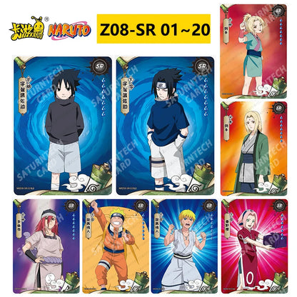 Kayou Naruto Card Set AR CR MR UR PTR SSR SR R T2W9 T4W8 Full Series Uzumaki Sasuke Hinata Uchiha Anime Collection Cards Toy Gif
