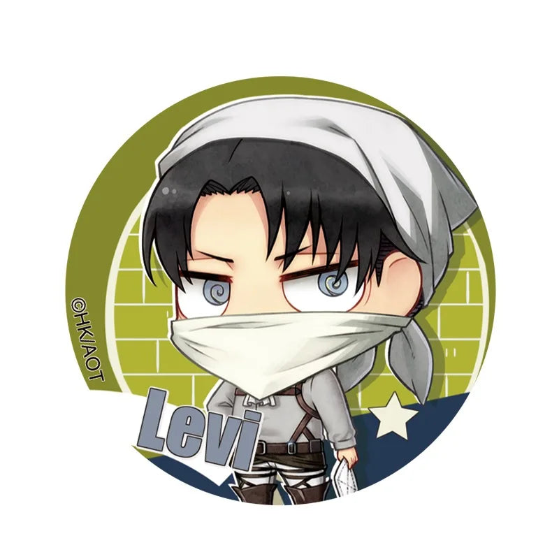 Attack on Titan Eren Jager Armin Arlert Rival Ackerman Hanji Zoe China Official Authorization Qver. Character Badge