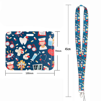 100 Styles Anatomy Credential Holder Keychains Neck Lanyard Pass Card Anime Credit Card Holder Keychain Straps Wholesale