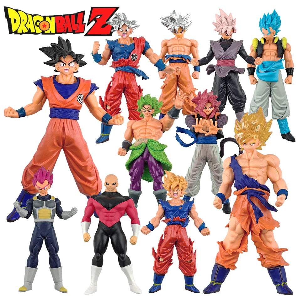 17-18CM Anime Dragon Ball Z Super Saiyan Son Goku Broly Vegeta Anime Action Figures Model Gifts Toys Figurines for Kids