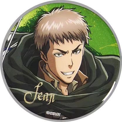 58mm Anime Attack on Titan Eren Jaeger Armin Arlert Erwin Smith Hange Zoe Cosplay COSTUME Badge Pin SPTE Tinplate Brooch﻿ Prop