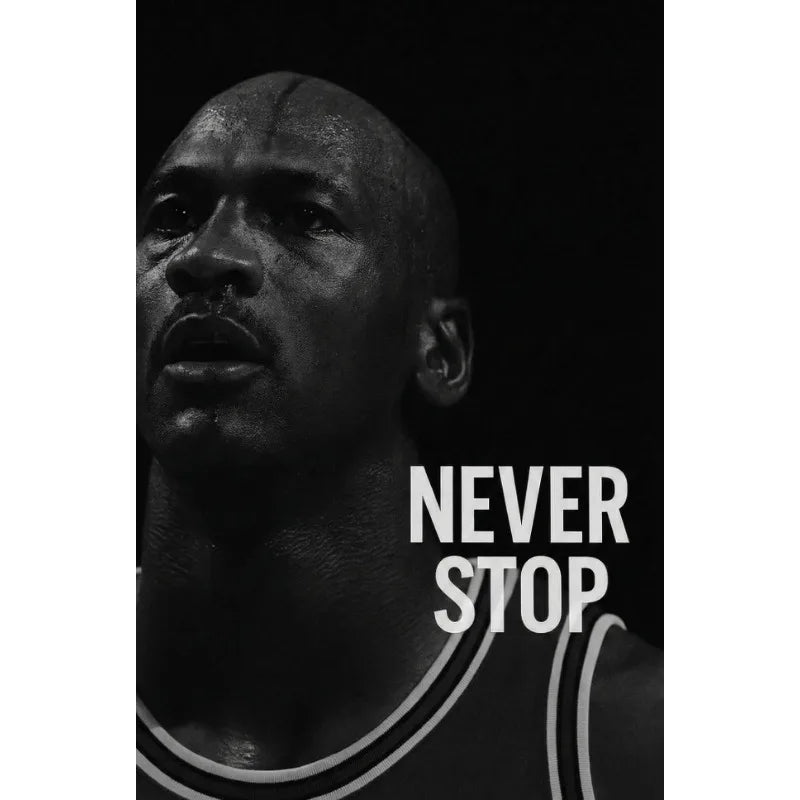 Athlete Mindset Jordan Kobe Canvas Poster