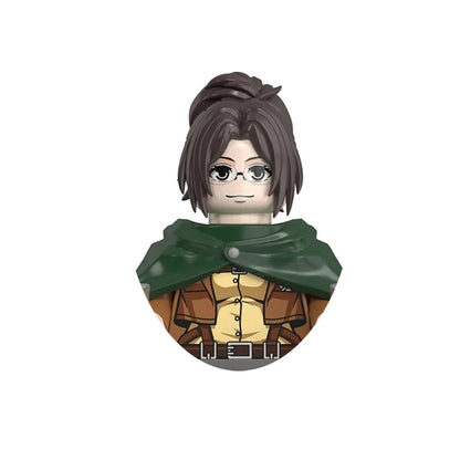 New Attack on Titan Minifigure Keychain Shingeki No Kyojin Eren Levi Mikasa Anime Action Figures Toys for Kids Gift