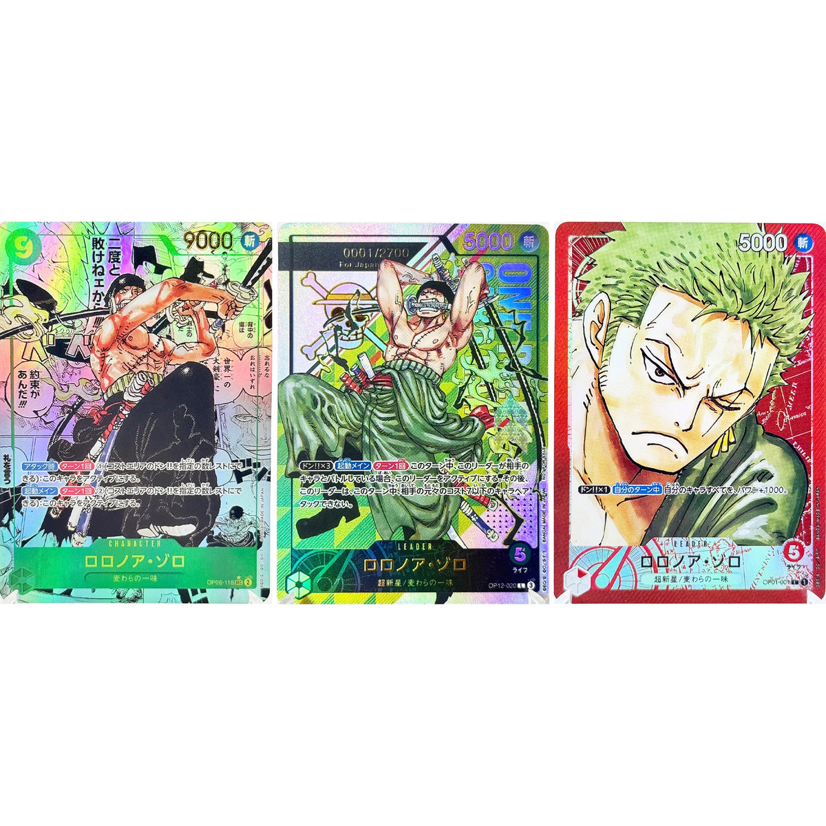 One Piece Roronoa Zoro Card Set