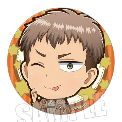 Attack on Titan Badge Levi Captain Hrista Erwin Q Version Anime Brooch Pin Stock Now