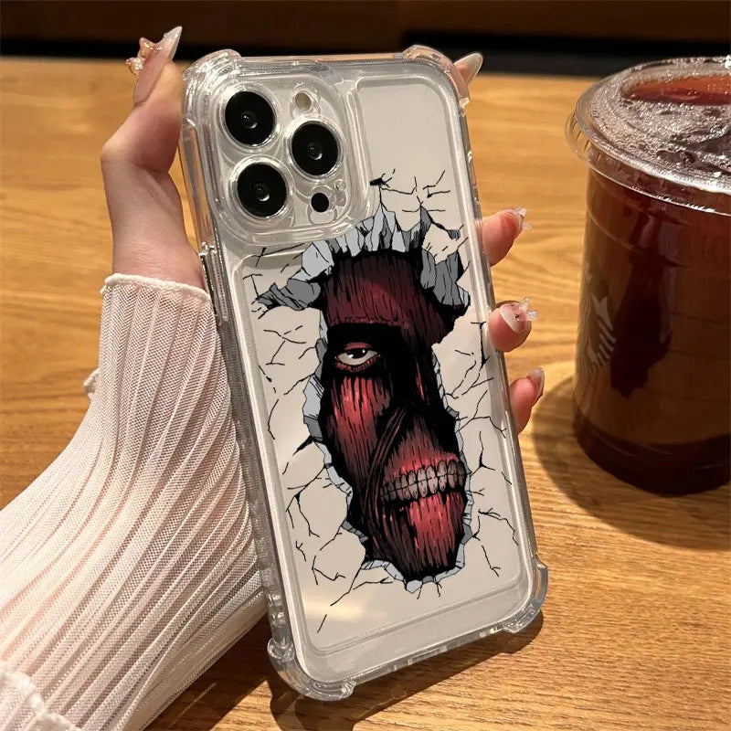 Attack On Titan Clear Phone Case