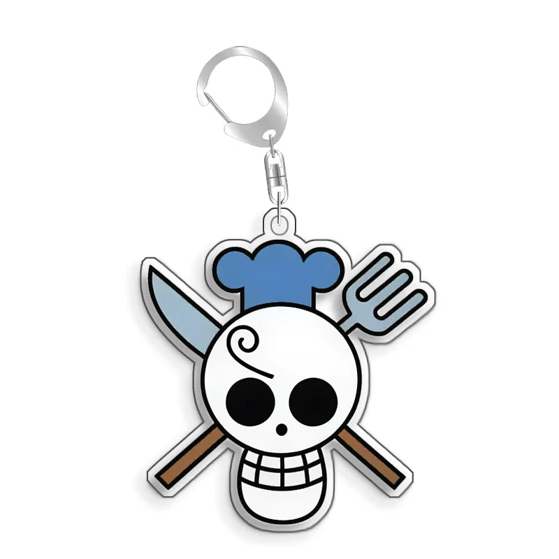 Keychain OP OPTCG Card Straw Hat Piates Brook Backpack Pendant Anime Game Fans Gift Recycled Acrylic Decoration Rare Card Toy5cm