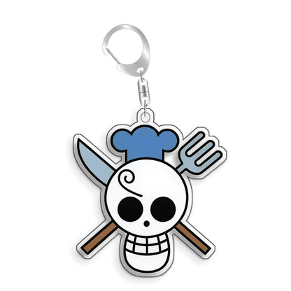 Keychain OP OPTCG Card Straw Hat Piates Brook Backpack Pendant Anime Game Fans Gift Recycled Acrylic Decoration Rare Card Toy5cm