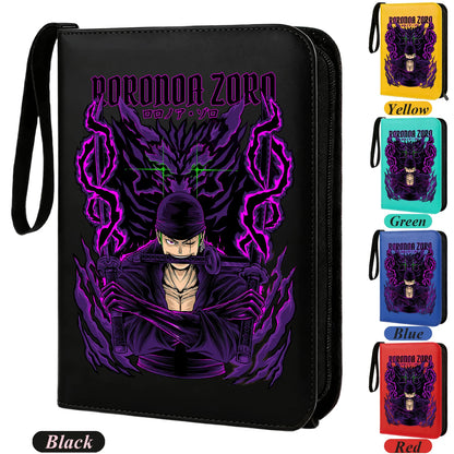 400pcs Anime ONE PIECE Zipper Card Album Book Collection Card Storage Folder Hold Zoro Luffy Game Cards Binder Holder Protector