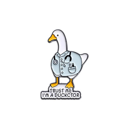 Cartoon Animal Doctor Brooch Enamel Pins Creative TRUST ME I'M A DOGTOR Brooches Clothes Lapel Badge Accessories Jewelry Gift