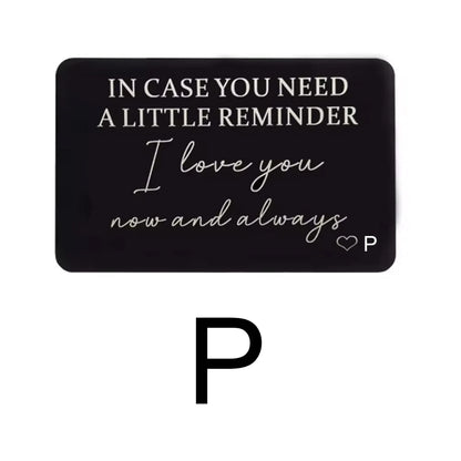 GEKTIMER Wallet Card Romantic "I Love You Now & Always" Heart Inspirational Gift For Boyfriend Husband Wedding Birthday Present