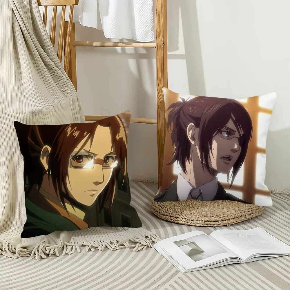Attack on Titan Hange Zoe Pillow Case Home Decoration Cushion Cover Suitable For Office Sofa Bedroom Car