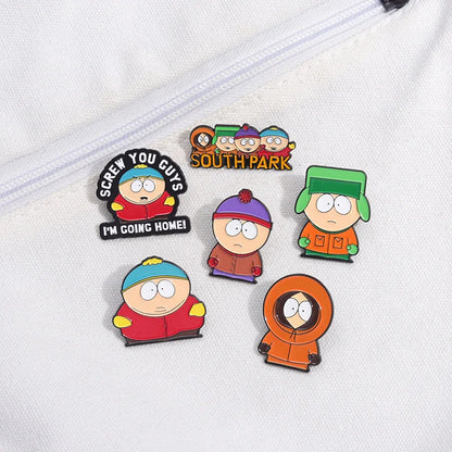 Cute Character Enamel Pins Custom Screw You Cuys Brooches Lapel Badges Funny Jewelry Gift for Friends
