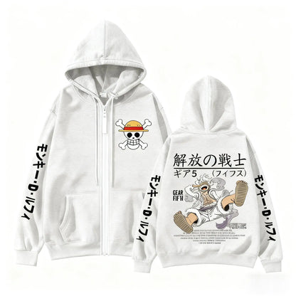 One Piece Monkey D Luffy Zip Up Hoodie
