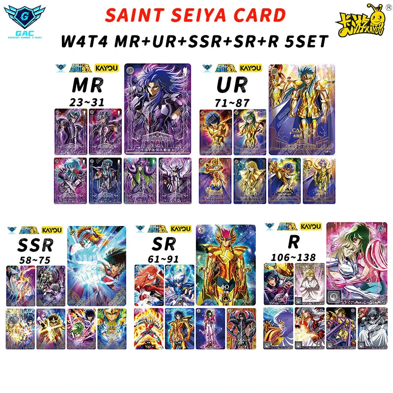 Kayou Saint Seiya Card Full Series Rare BP MR QR UR PR AR SSR SR R UTR Card Anime Collection Card Game Children's Toy Gift