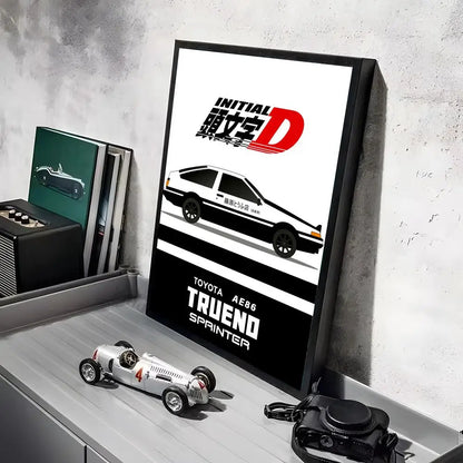 Initial D Car Wall Art