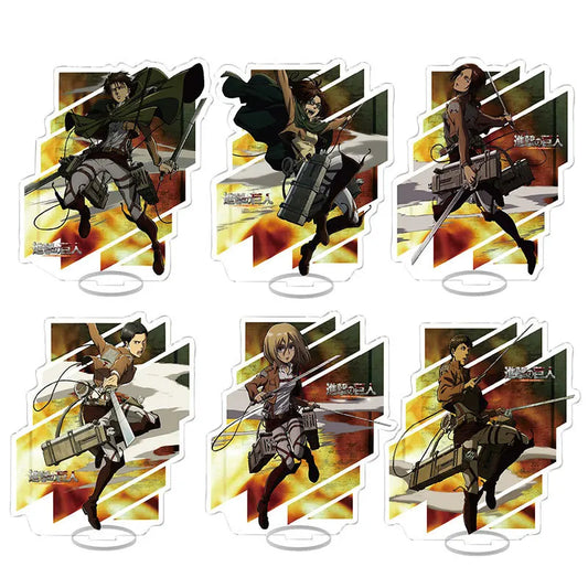 Attack On Titan Armin Arlert Eren Yeager Mikasa Anime Acrylic Figure Display Stand Model Plate Keychain Friends Girl Gift School