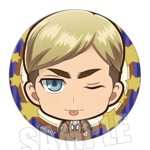 Attack on Titan Badge Levi Captain Hrista Erwin Q Version Anime Brooch Pin Stock Now