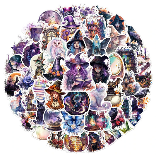 Gothic Witch Sticker Set
