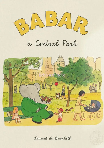 Babar Family Car Canvas Poster