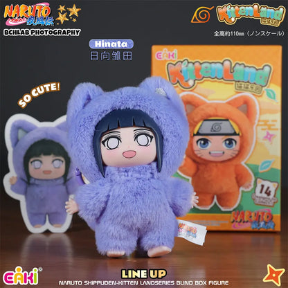 In Stock Genuine EAKI Naruto Shippuden KittenLand Vinyl Series Third Blind Box Plush Figurine Model Toys Collection Present