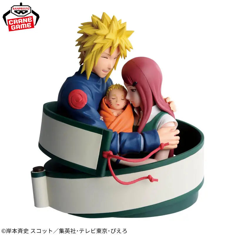Bandai Banpresto Naruto Shippuden Naruto 72 Series-Namikaze Minato Uzumaki Kushina Naruto Uzumaki Anime Action Figures Model Toy
